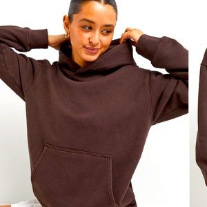 Aritzia Cozy Fleece Perfect Hoodie Brown